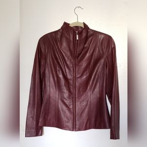 Leather coat